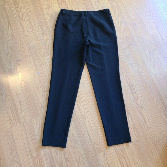 ST. JOHN CAVIAR JENNIFER CREPE MOROCAIN SLIM PANTS FLAT FRONT STRAIGHT LEG sz 4 - Picture 4 of 8